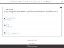 Tablet Screenshot of lepetitconservatoire.org